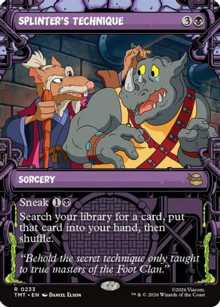 Splinter's Technique (Showcase) (TMT-233) - rare