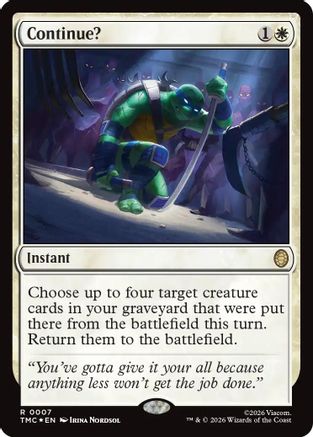 Continue? (Surge Foil) (TMC-007) - rare - Foil