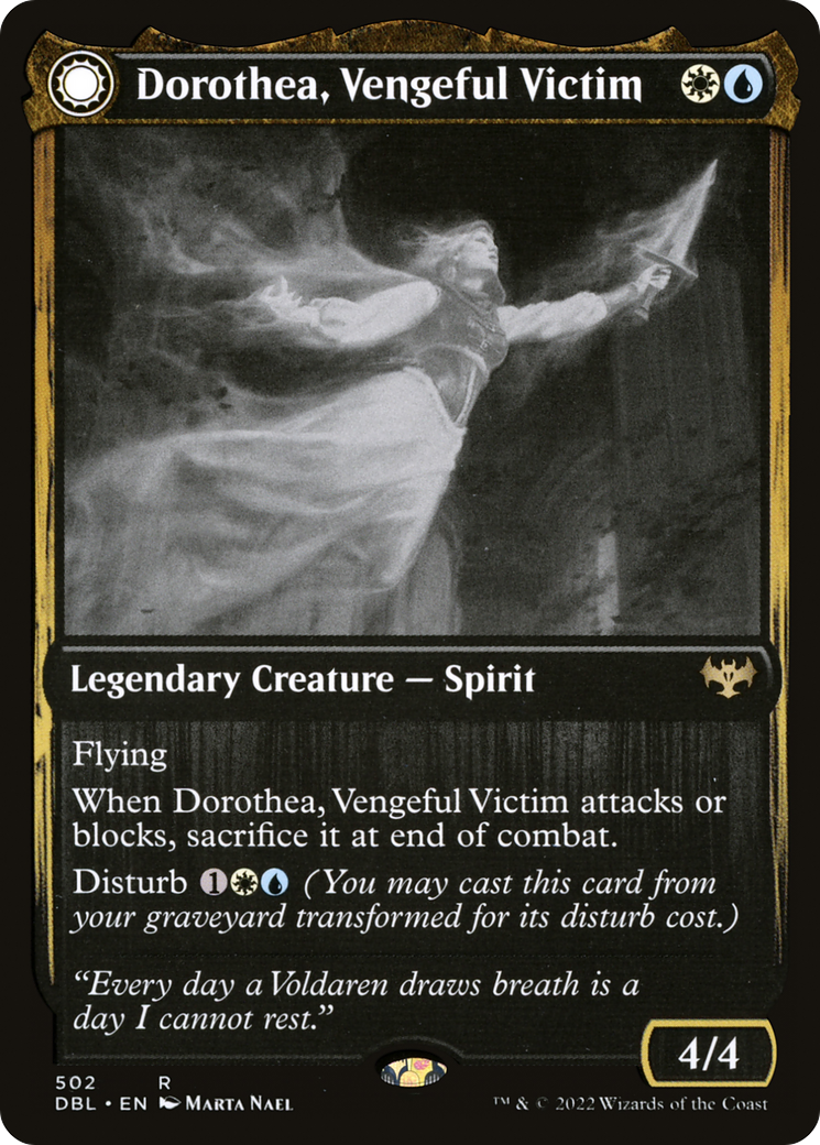 Dorothea, Vengeful Victim // Dorothea's Retribution (DBL-502) - rare: (Double Faced Transform) - Foil