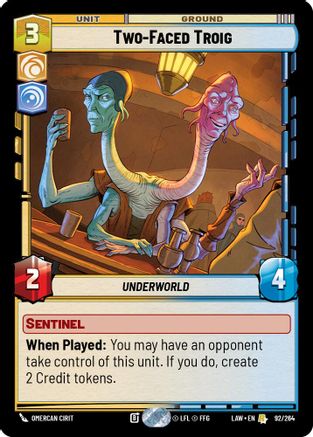 Two-Faced Troig (92/264) - ALT - Rare