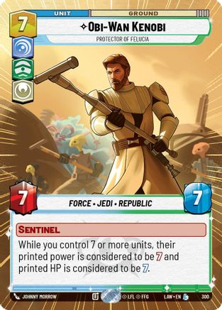 Obi-Wan Kenobi - Protector of Felucia (Hyperspace) (300) - ALT - Legendary