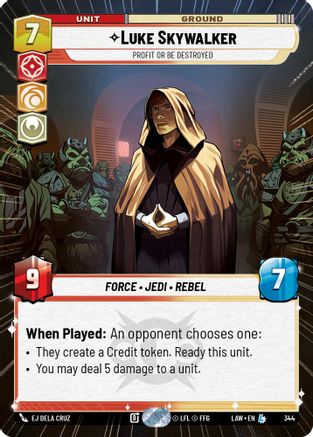Luke Skywalker - Profit or Be Destroyed (Hyperspace) (344) - ALT - Legendary