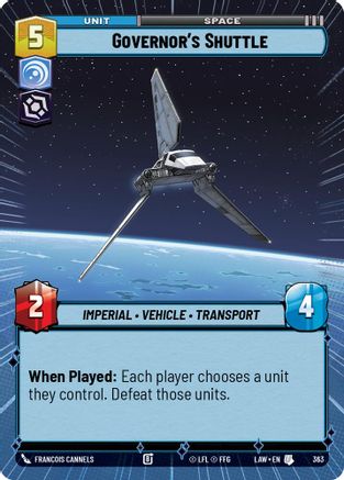 Governor's Shuttle (Hyperspace) (363) - ALT - Uncommon