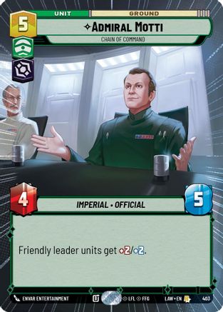 Admiral Motti - Chain of Command (Hyperspace) (403) - ALT - Rare