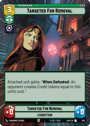 Targeted for Removal (Hyperspace) (405) - ALT - Uncommon