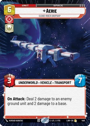 Aerie - Cloud-Rider Dropship (Hyperspace) (448) - ALT - Rare
