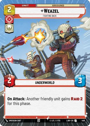 Weazel - Fighting Back (Hyperspace) (495) - ALT - Uncommon
