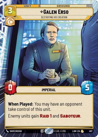 Galen Erso - Destroying His Creation (Hyperspace) (497) - ALT - Rare