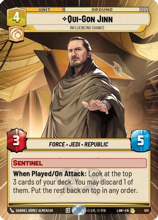 Qui-Gon Jinn - Influencing Chance (Hyperspace) (501) - ALT - Rare