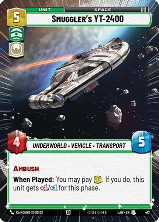 Smuggler's YT-2400 (Hyperspace) (412) - ALT - Uncommon