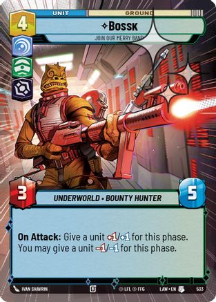 Bossk - Join Our Merry Band (Hyperspace Foil) (295) - ALT - Uncommon - Foil