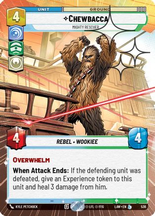 Chewbacca - Mighty Rescuer (Hyperspace Foil) (298) - ALT - Legendary - Foil