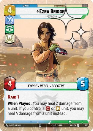 Ezra Bridger - Spectre Six (Hyperspace Foil) (299) - ALT - Uncommon - Foil