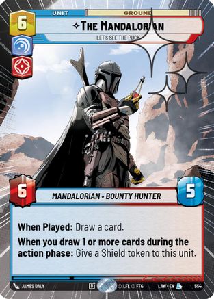 The Mandalorian - Let's See The Puck (Hyperspace Foil) (316) - ALT - Legendary - Foil