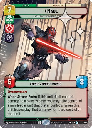 Maul - Master of the Shadow Collective (Hyperspace Foil) (318) - ALT - Legendary - Foil