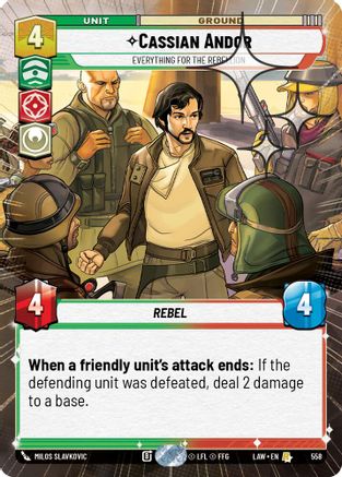 Cassian Andor - Everything for the Rebellion (Hyperspace Foil) (320) - ALT - Rare - Foil