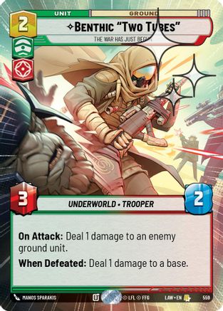 Benthic "Two Tubes" - The War Has Just Begun (Hyperspace Foil) (321) - ALT - Rare - Foil