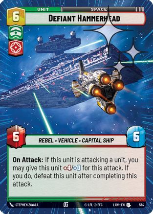 Defiant Hammerhead (Hyperspace Foil) (564) - ALT - Uncommon - Foil