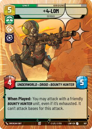 4-LOM - Devious (Hyperspace Foil) (329) - ALT - Uncommon - Foil