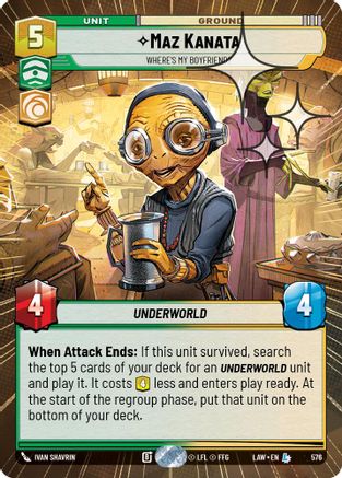 Maz Kanata - Where's My Boyfriend? (Hyperspace Foil) (338) - ALT - Legendary - Foil