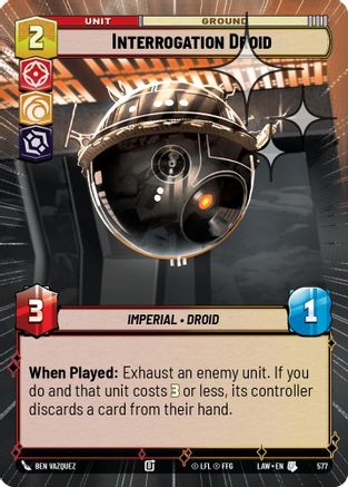 Interrogation Droid (Hyperspace Foil) (339) - ALT - Uncommon - Foil