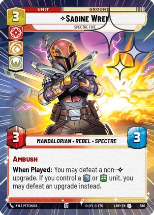 Sabine Wren - Spectre Five (Hyperspace Foil) (342) - ALT - Uncommon - Foil