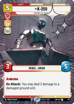 K-2S0 - Locking the Vault (Hyperspace Foil) (343) - ALT - Rare - Foil