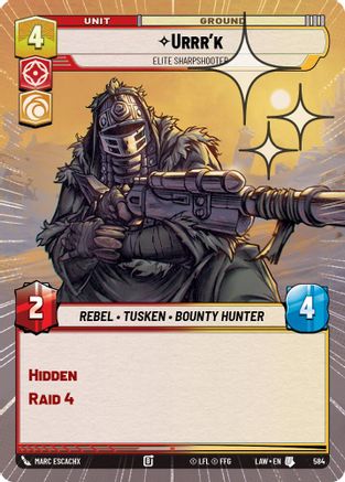 Urrr'k - Elite Sharpshooter (Hyperspace Foil) (346) - ALT - Uncommon - Foil