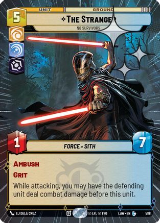 The Stranger - No Survivors (Hyperspace Foil) (350) - ALT - Legendary - Foil