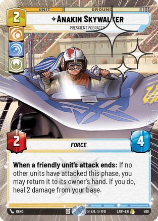 Anakin Skywalker - Prescient Podracer (Hyperspace Foil) (352) - ALT - Rare - Foil
