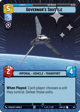 Governor's Shuttle (Hyperspace Foil) (363) - ALT - Uncommon - Foil