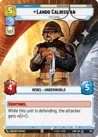 Lando Calrissian - Eyes Open (Hyperspace Foil) (372) - ALT - Special - Foil