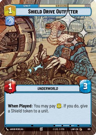 Shield Drive Outfitter (Hyperspace Foil) (377) - ALT - Common - Foil