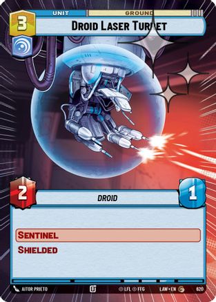 Droid Laser Turret (Hyperspace Foil) (382) - ALT - Common - Foil