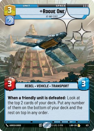 Rogue One - At Any Cost (Hyperspace Foil) (383) - ALT - Rare - Foil