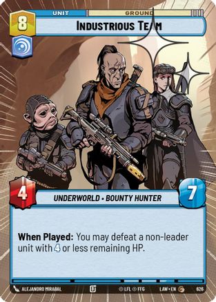 Industrious Team (Hyperspace Foil) (388) - ALT - Common - Foil