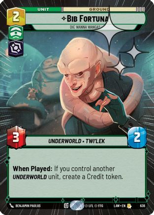 Bib Fortuna - Die Wanna Wanga? (Hyperspace Foil) (398) - ALT - Rare - Foil