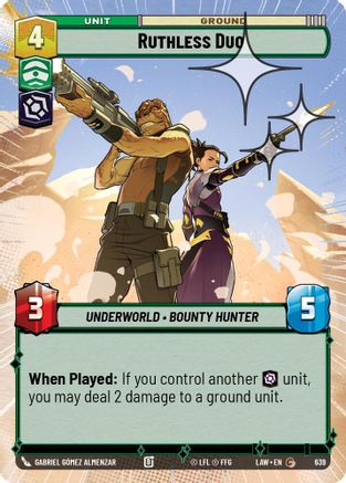 Ruthless Duo (Hyperspace Foil) (401) - ALT - Common - Foil