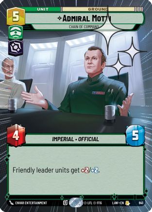 Admiral Motti - Chain of Command (Hyperspace Foil) (403) - ALT - Rare - Foil