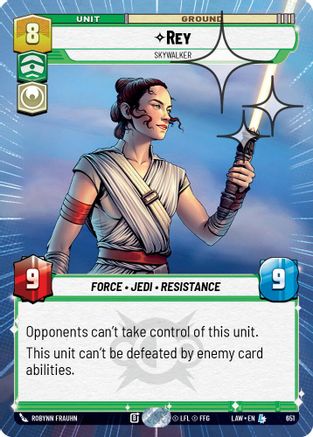 Rey - Skywalker (Hyperspace Foil) (413) - ALT - Legendary - Foil