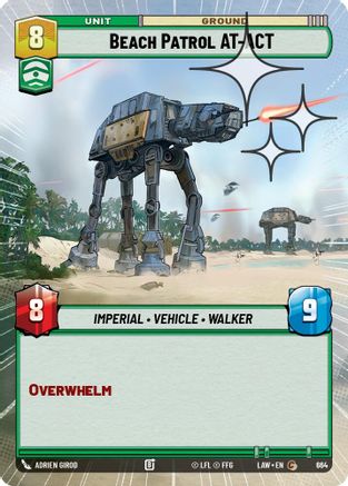 Beach Patrol AT-ACT (Hyperspace Foil) (426) - ALT - Common - Foil