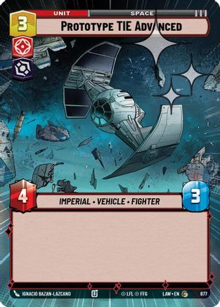 Prototype TIE Advanced (Hyperspace Foil) (439) - ALT - Common - Foil
