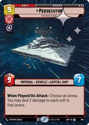 Persecutor - Fire Over Scarif (Hyperspace Foil) (442) - ALT - Legendary - Foil