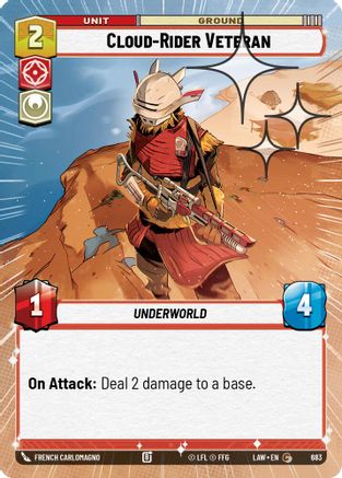 Cloud-Rider Veteran (Hyperspace Foil) (445) - ALT - Common - Foil