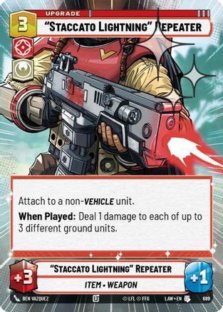 "Staccato Lightning" Repeater (Hyperspace Foil) (451) - ALT - Uncommon - Foil