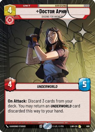 Doctor Aphra - Digging for Answers (Hyperspace Foil) (458) - ALT - Rare - Foil