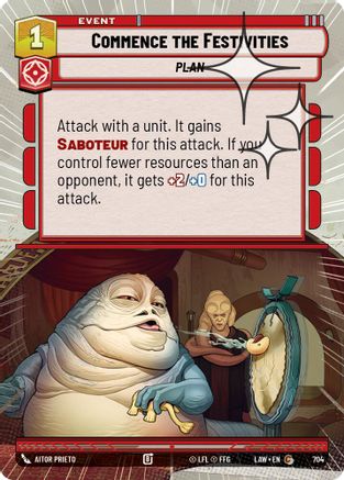 Commence the Festivities (Hyperspace Foil) (466) - ALT - Common - Foil