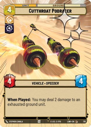Cutthroat Podracer (Hyperspace Foil) (477) - ALT - Common - Foil