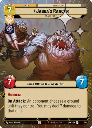 Jabba's Rancor - Snack Time! (Hyperspace Foil) (480) - ALT - Uncommon - Foil
