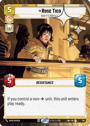 Rose Tico - Now It's Worth It (Hyperspace Foil) (487) - ALT - Rare - Foil